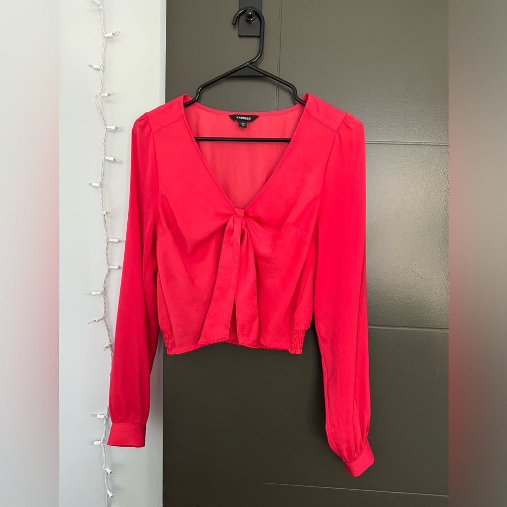 Cropped blouse | hot pink | small
